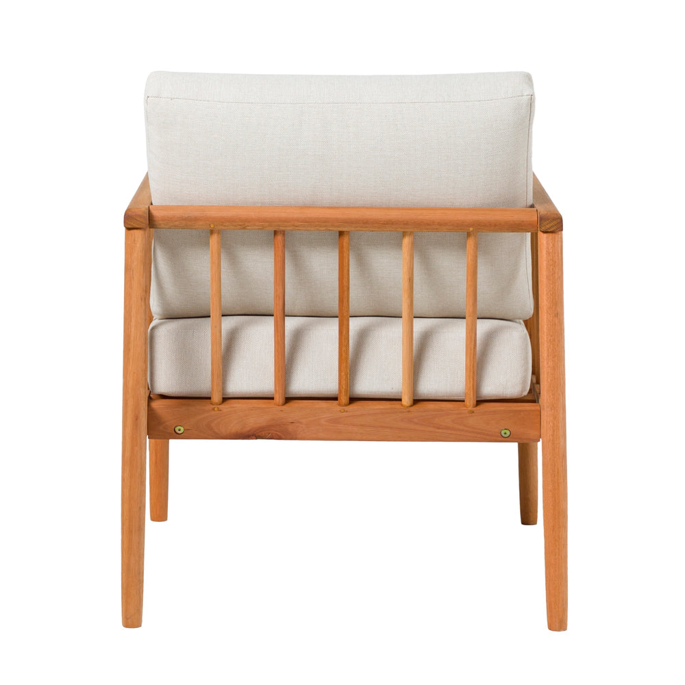 
                      
                        Circa Modern Solid Wood Spindle Patio Lounge Chair, Natural
                      
                    