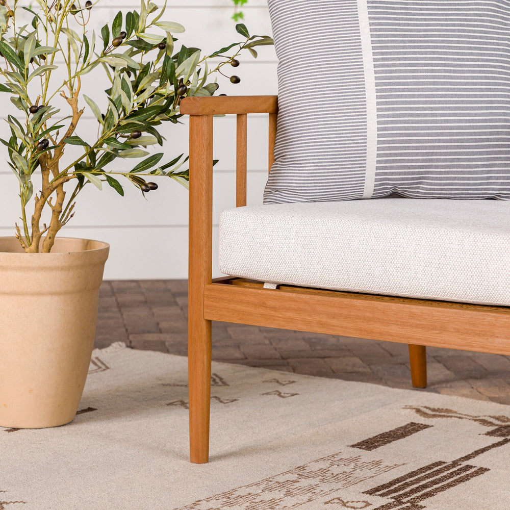 
                      
                        Circa Modern Solid Wood Spindle Patio Lounge Chair, Natural
                      
                    