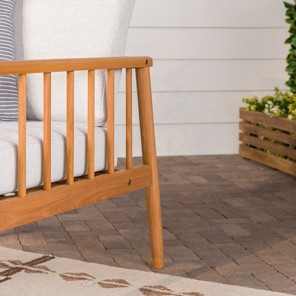 
                      
                        Circa Modern Solid Wood Spindle Patio Lounge Chair, Natural
                      
                    