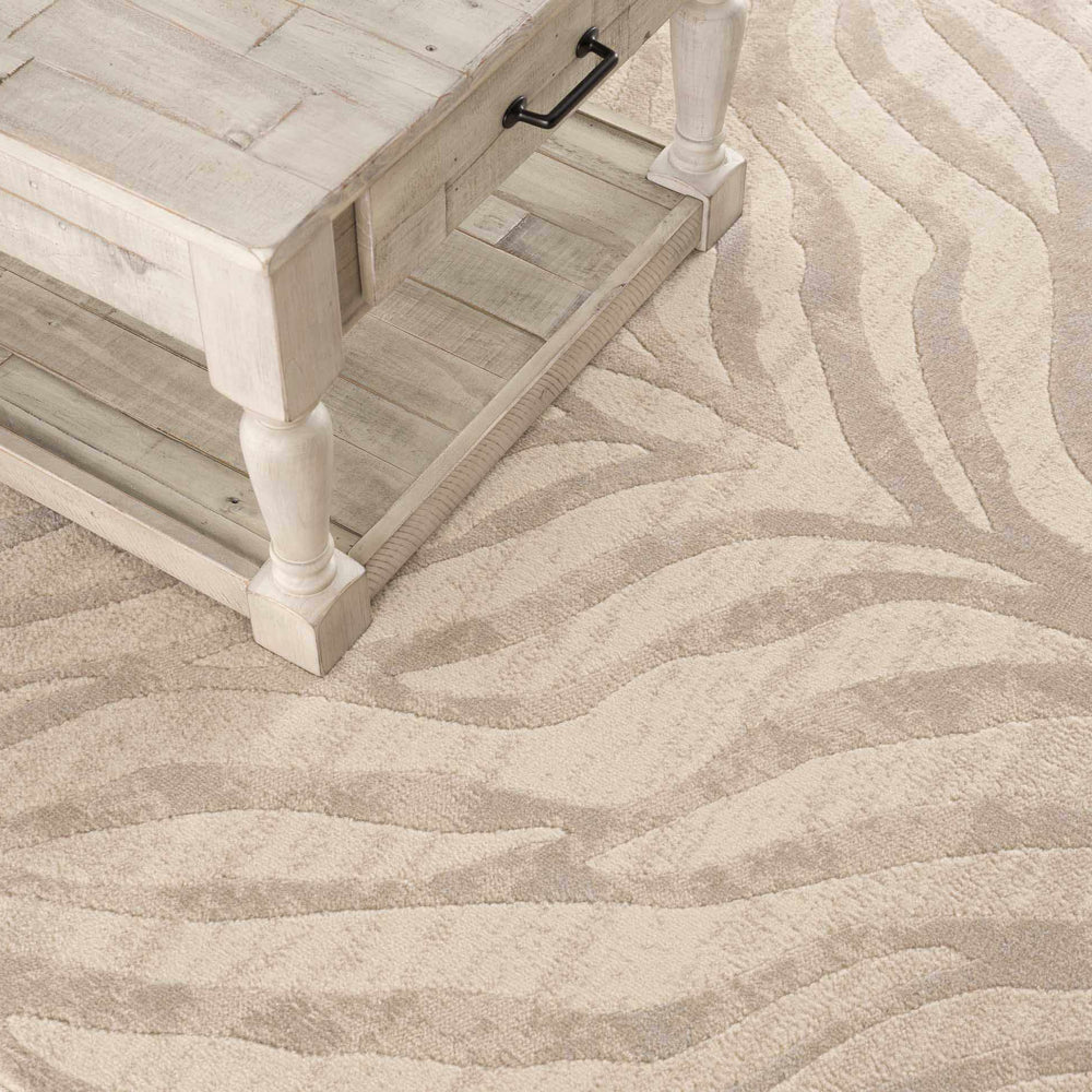 
                      
                        Beige Manteca Zebra Print Area Rug
                      
                    