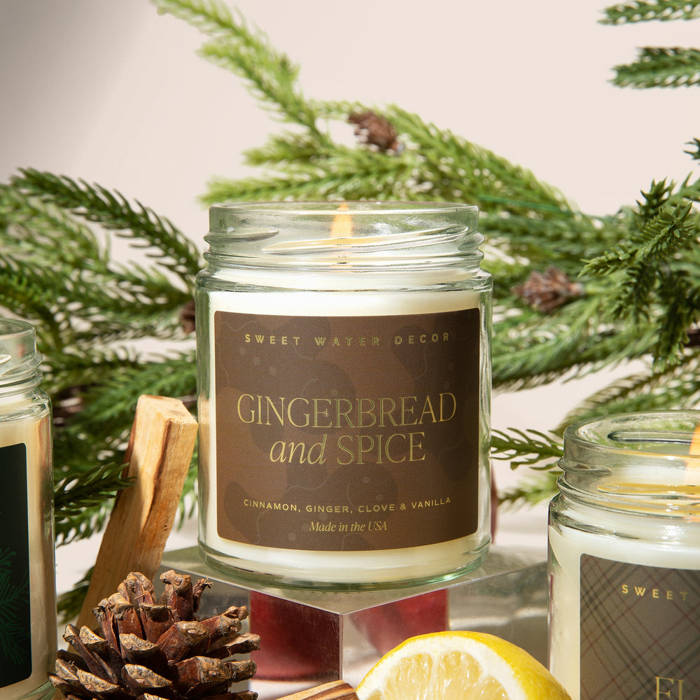 
                      
                        Gingerbread and Spice Soy Candle - Clear Jar - 9 oz
                      
                    