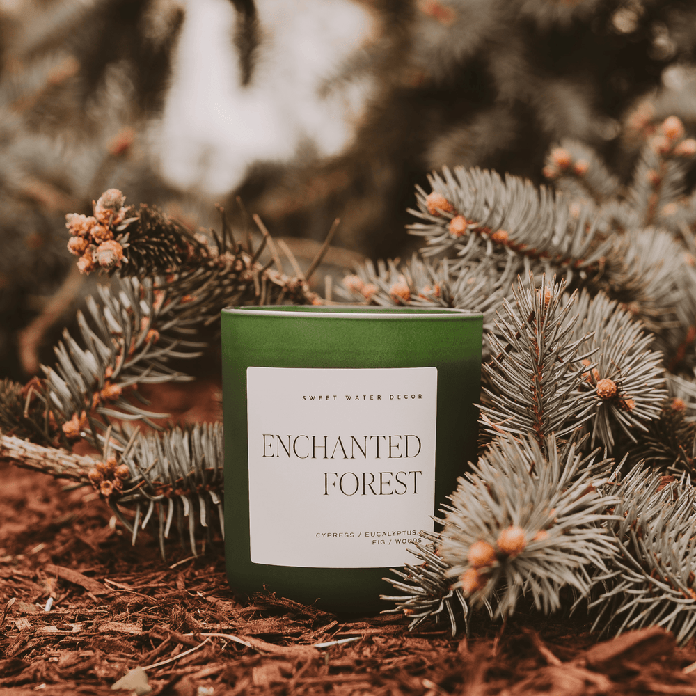 
                      
                        Enchanted Forest Soy Candle - Green Matte Jar - 15 oz
                      
                    