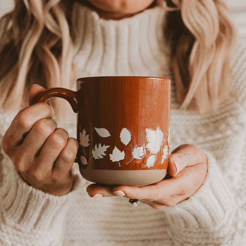 
                      
                        Fall Leaves Orange Stoneware Coffee Mug, 14oz
                      
                    