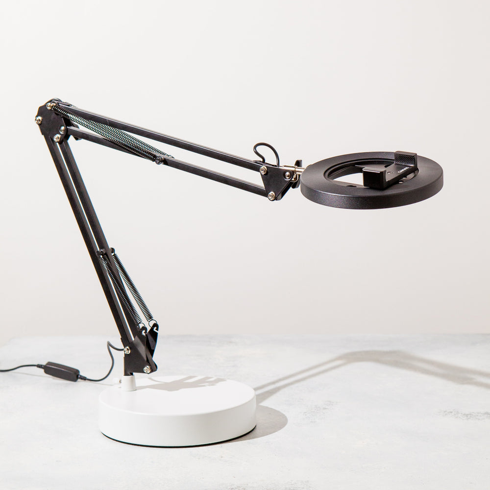 
                      
                        Black Canvas Lamp with Matte Metal Base
                      
                    