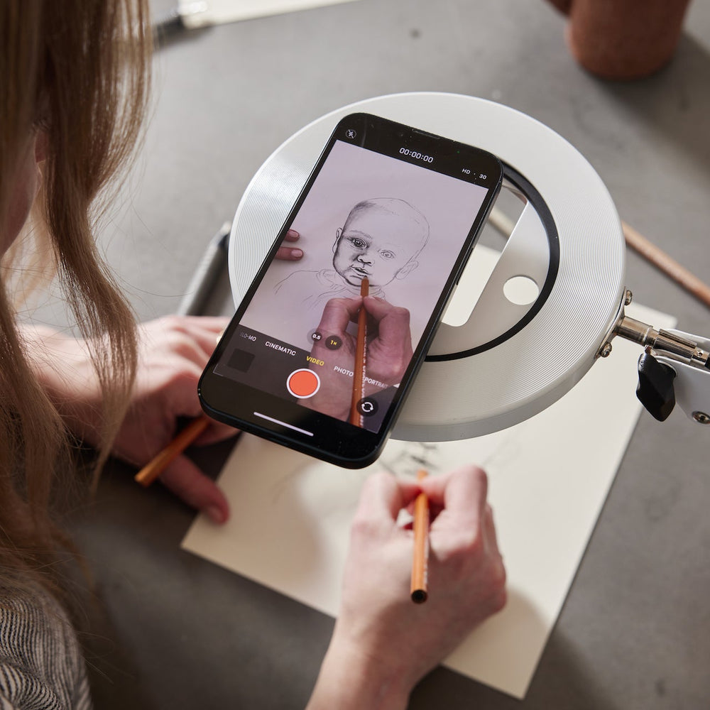 
                      
                        White Canvas Lamp with Desk Clamp
                      
                    