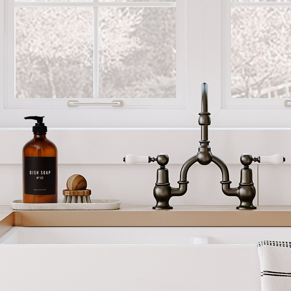 
                      
                        16oz Amber Glass Dish Soap Dispenser - Black Label
                      
                    