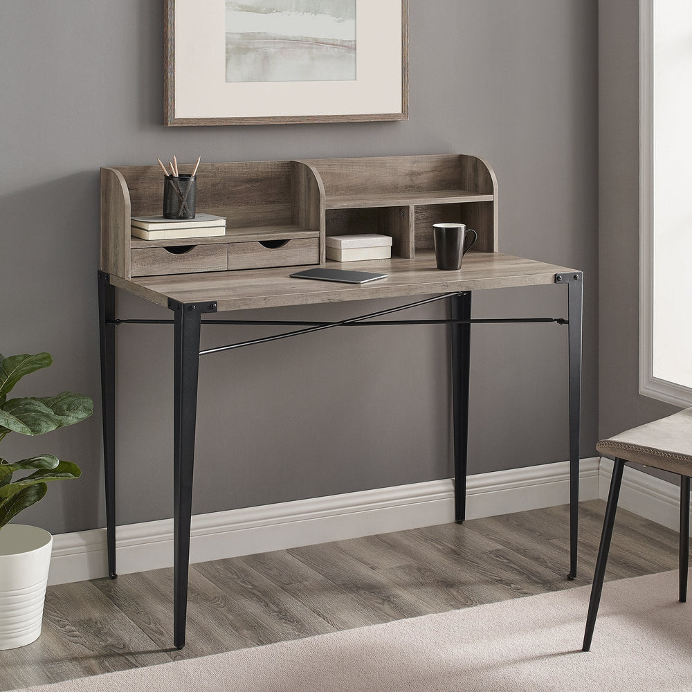 
                      
                        Angle Iron Desk with Hutch
                      
                    
