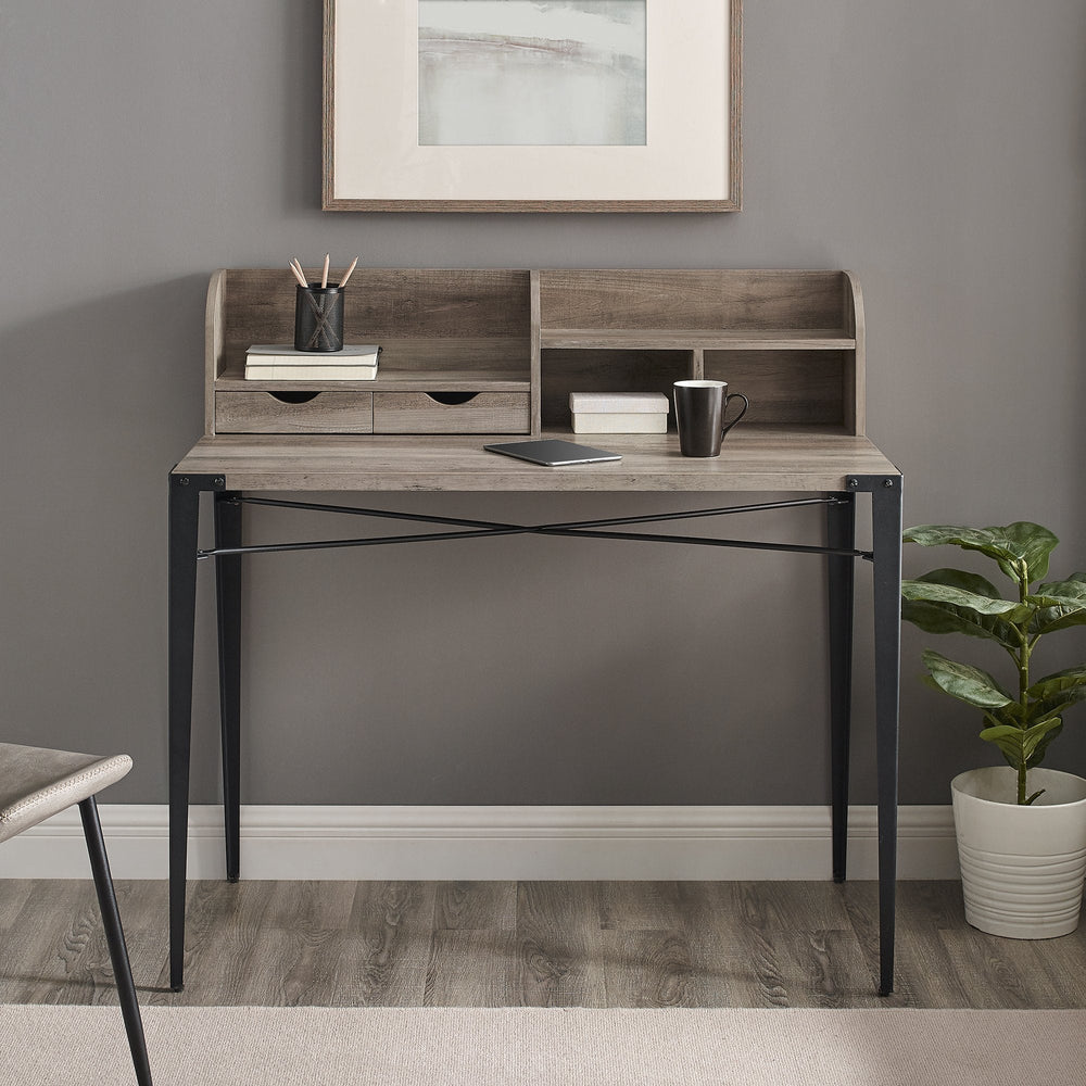 
                      
                        Angle Iron Desk with Hutch
                      
                    