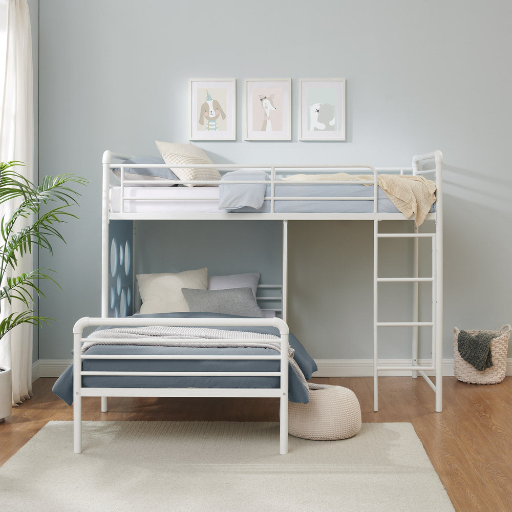 
                      
                        Devan 60" L-Shape Bunk Bed with Cut Out Panels
                      
                    