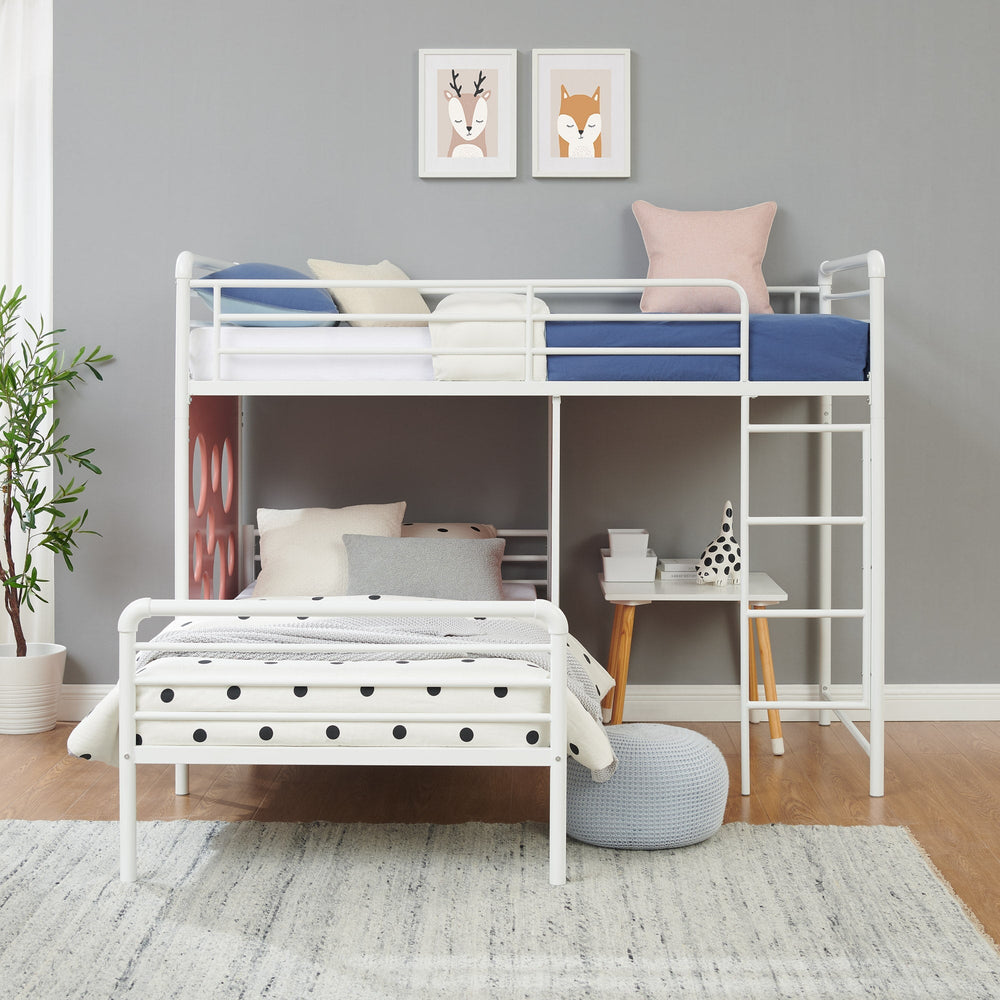 
                      
                        Devan 60" L-Shape Bunk Bed with Cut Out Panels
                      
                    