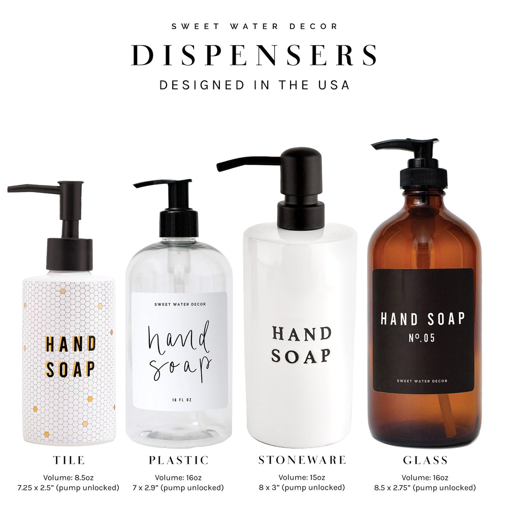 
                      
                        16oz Amber Glass Dish Soap Dispenser - Black Label
                      
                    