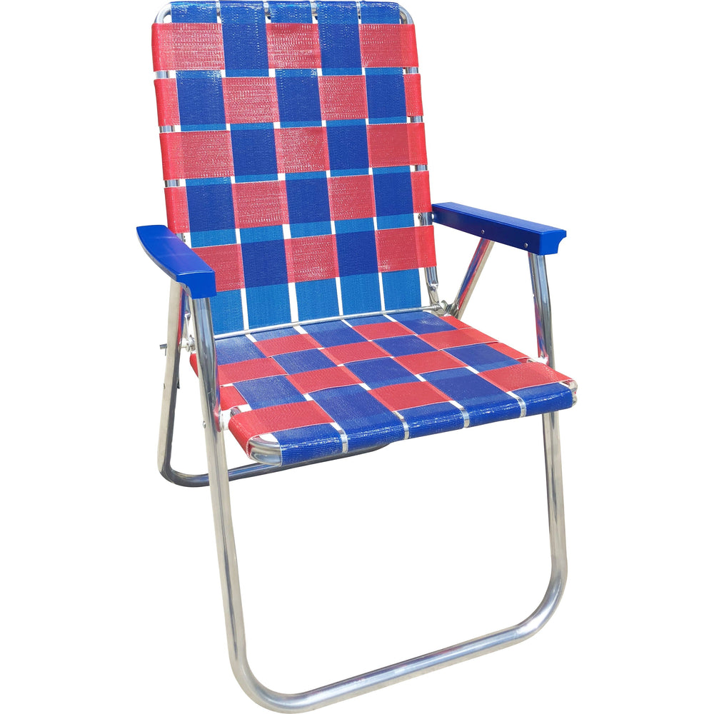 Blue & Red Classic Lawn Chair