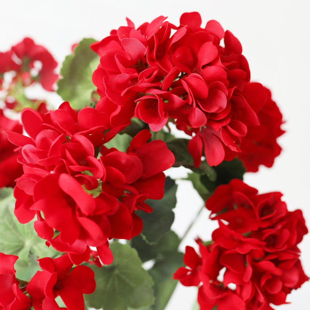 
                      
                        Outdoor Fake Flowers | Weather Resistant Outdoor Red Geranium Bush, 18"
                      
                    