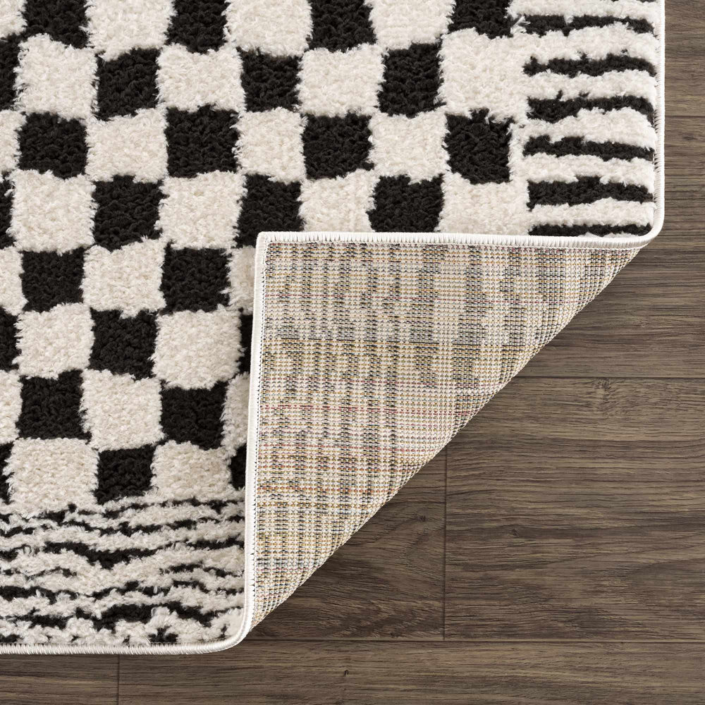 
                      
                        Leryn Black & White Checkered Area Rug
                      
                    