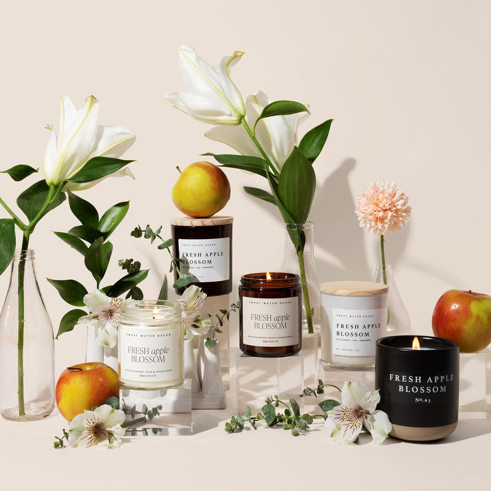 
                      
                        Fresh Apple Blossom Soy Candle - Clear Jar - 9 oz
                      
                    