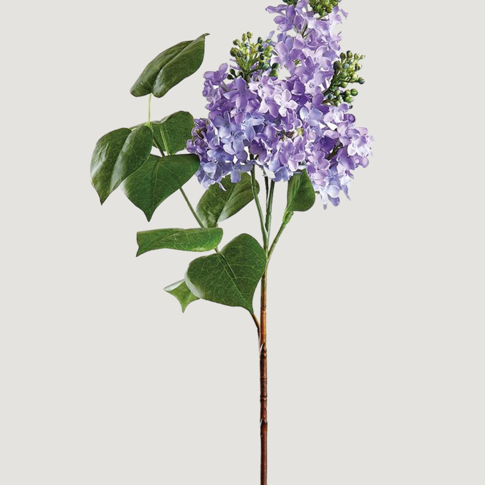 Lavender Fake Blooming Lilac Branch - 26"