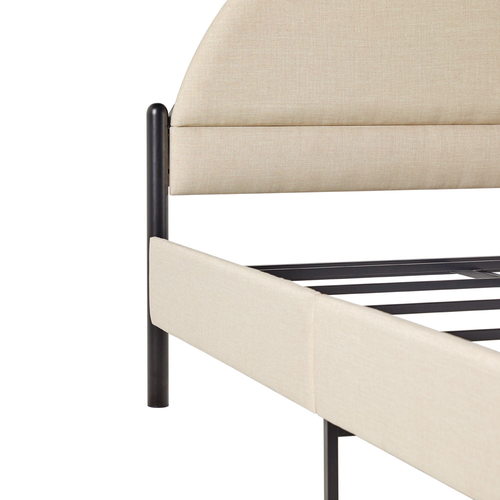 
                      
                        Gastonia Queen Metal and Upholstered Bed with Arched Headboard
                      
                    