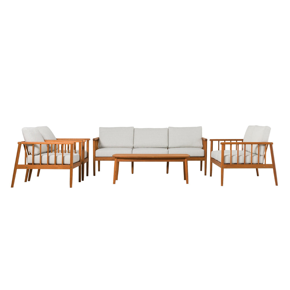 
                      
                        Circa Modern 5-Piece Solid Wood Spindle Patio Chat Set
                      
                    