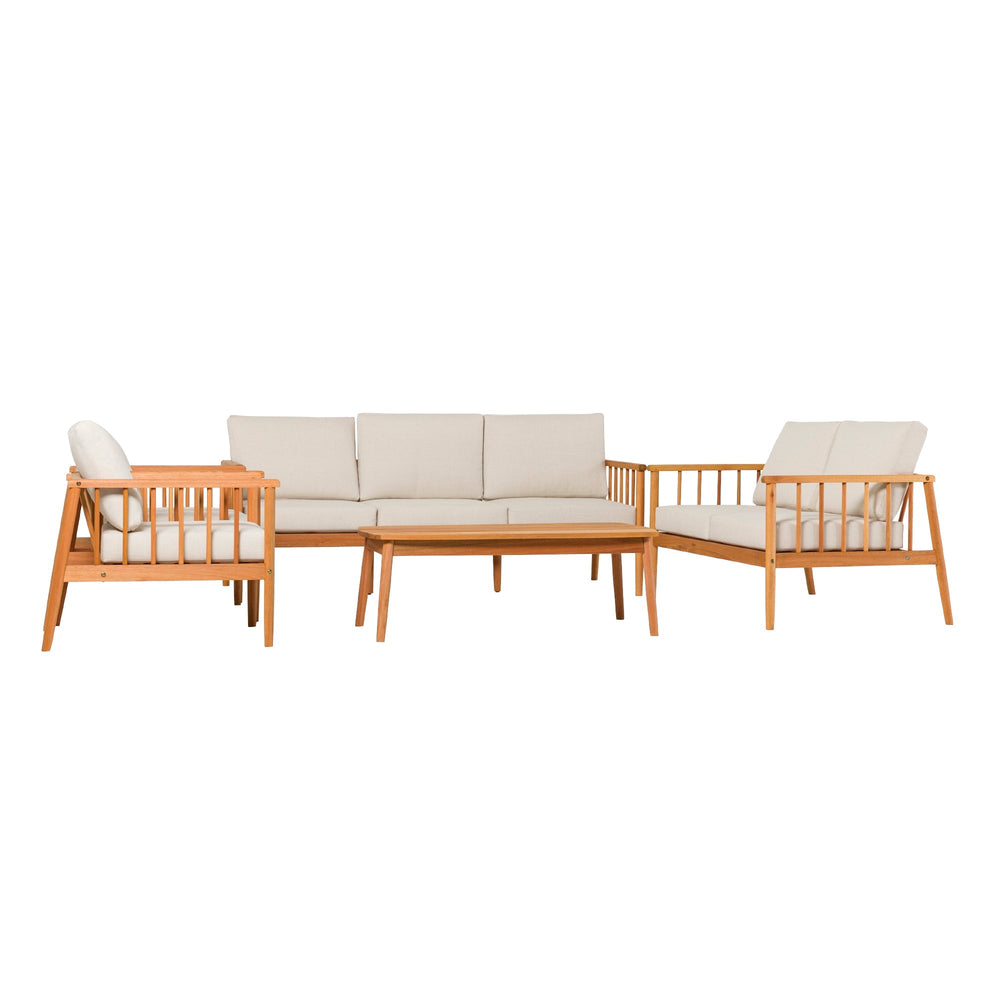 
                      
                        Circa Modern 5-Piece Solid Wood Spindle Patio Chat Set
                      
                    