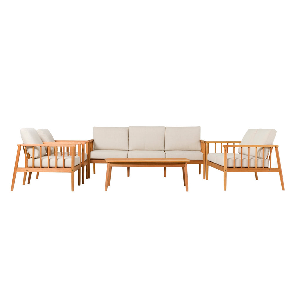 
                      
                        Circa Modern 5-Piece Solid Wood Spindle Patio Chat Set
                      
                    