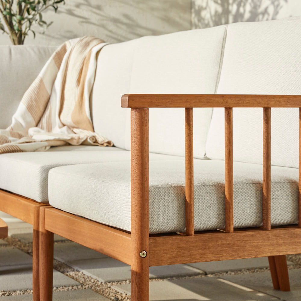 
                      
                        Circa Modern 6-Piece Spindle Solid Wood Outdoor Sectional and Coffee Table
                      
                    
