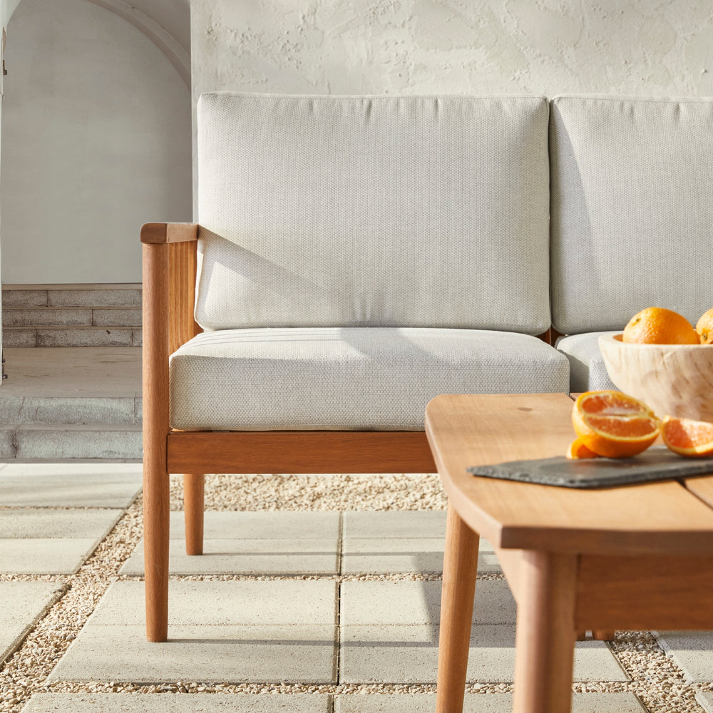 
                      
                        Circa Modern 6-Piece Spindle Solid Wood Outdoor Sectional and Coffee Table
                      
                    