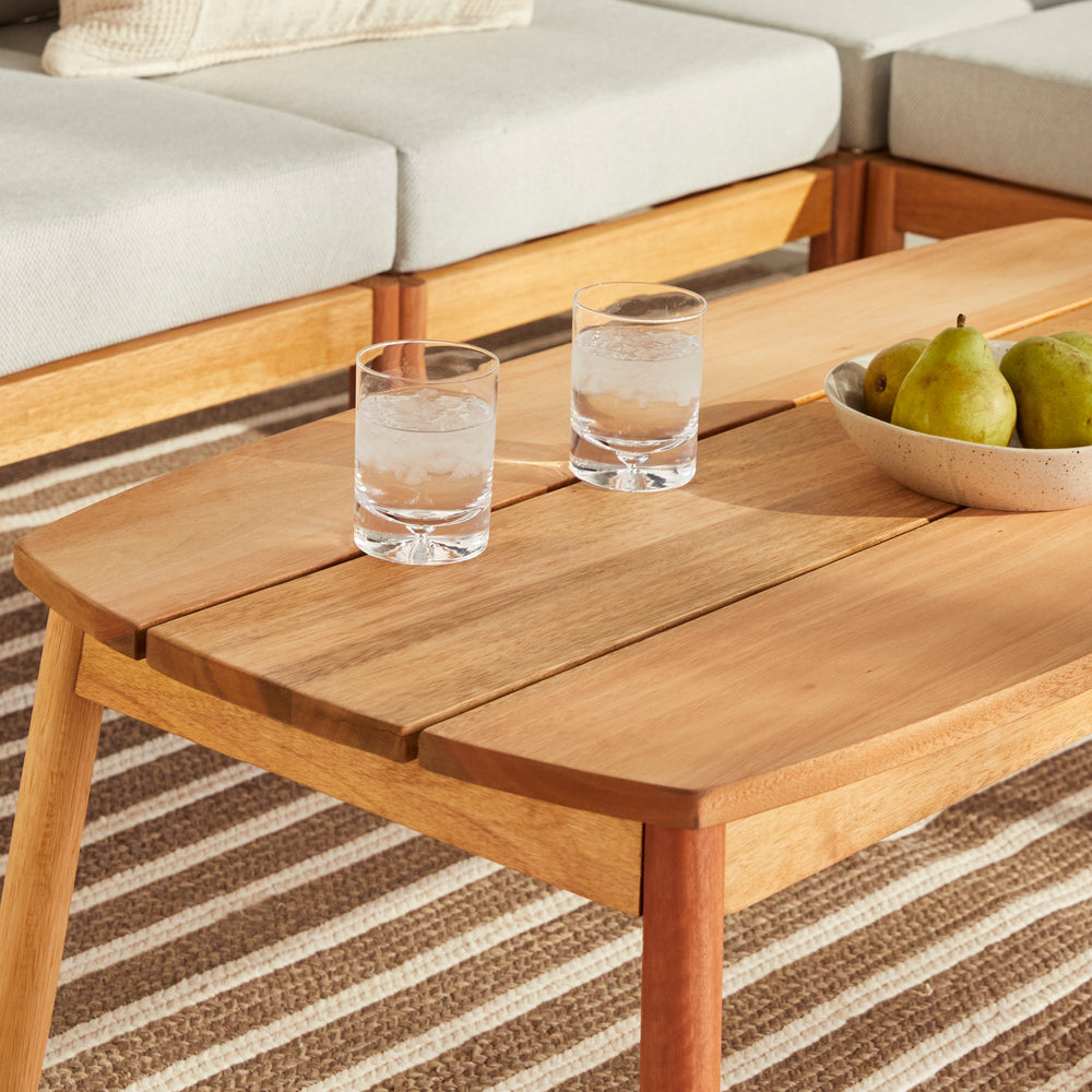 
                      
                        Circa Modern 6-Piece Spindle Solid Wood Outdoor Sectional and Coffee Table
                      
                    