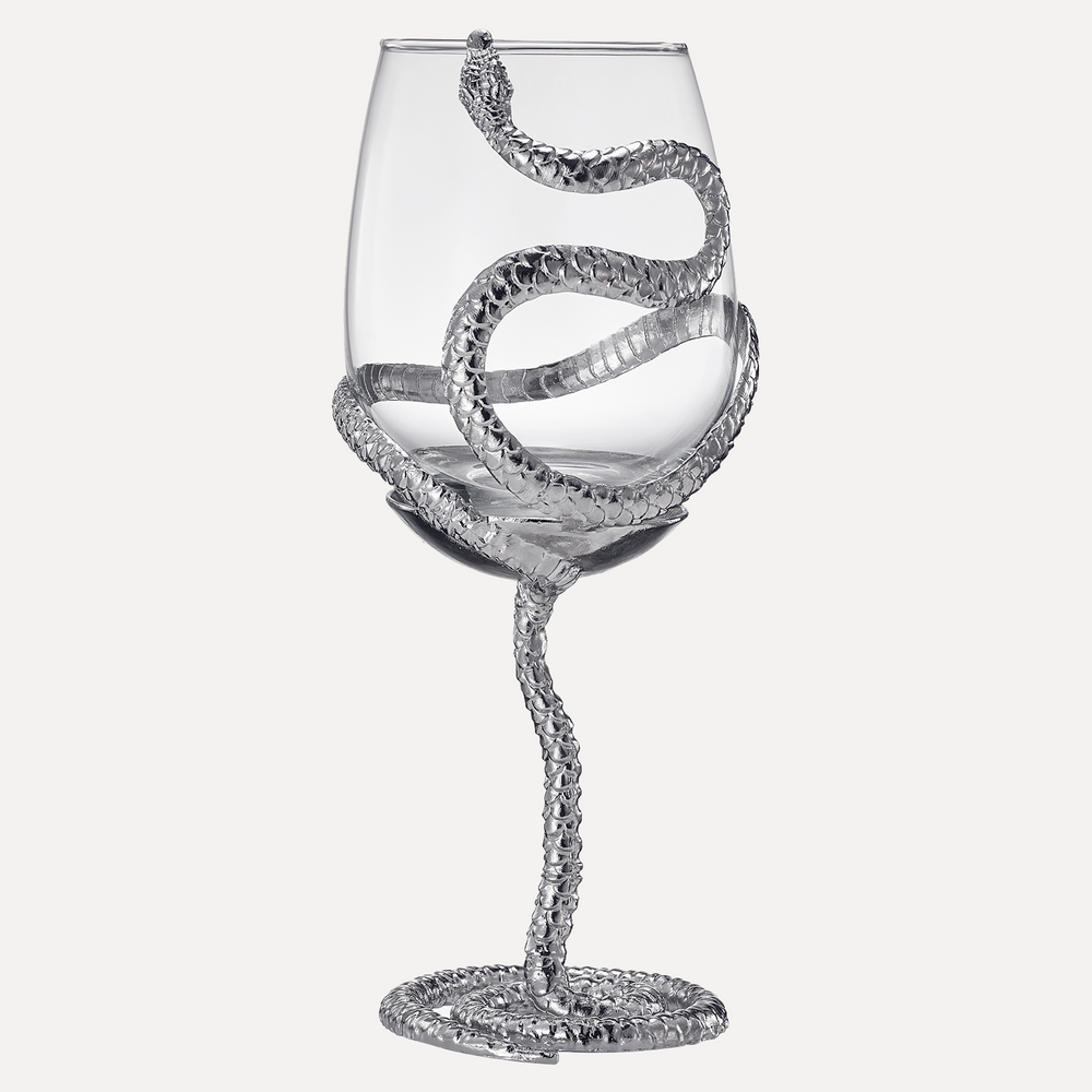 
                      
                        Silver Stemmed Snake Wine Glass, 19oz
                      
                    