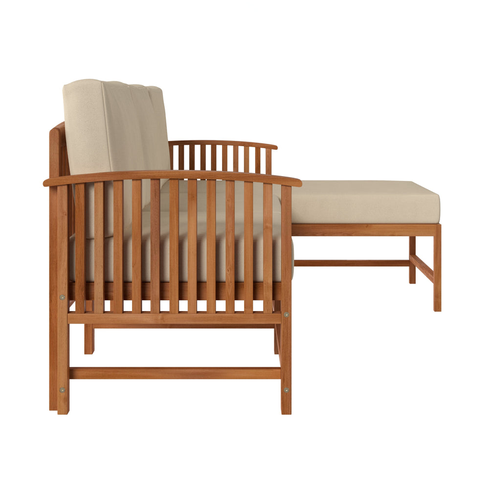 
                      
                        Midland Modern Solid Wood 3-Piece Outdoor Sectional Set
                      
                    