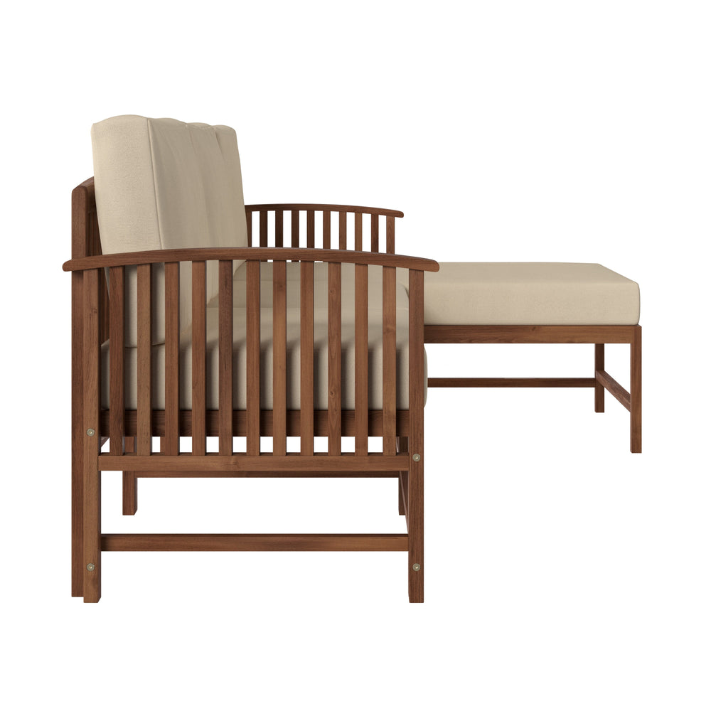 
                      
                        Midland Modern Solid Wood 3-Piece Outdoor Sectional Set
                      
                    