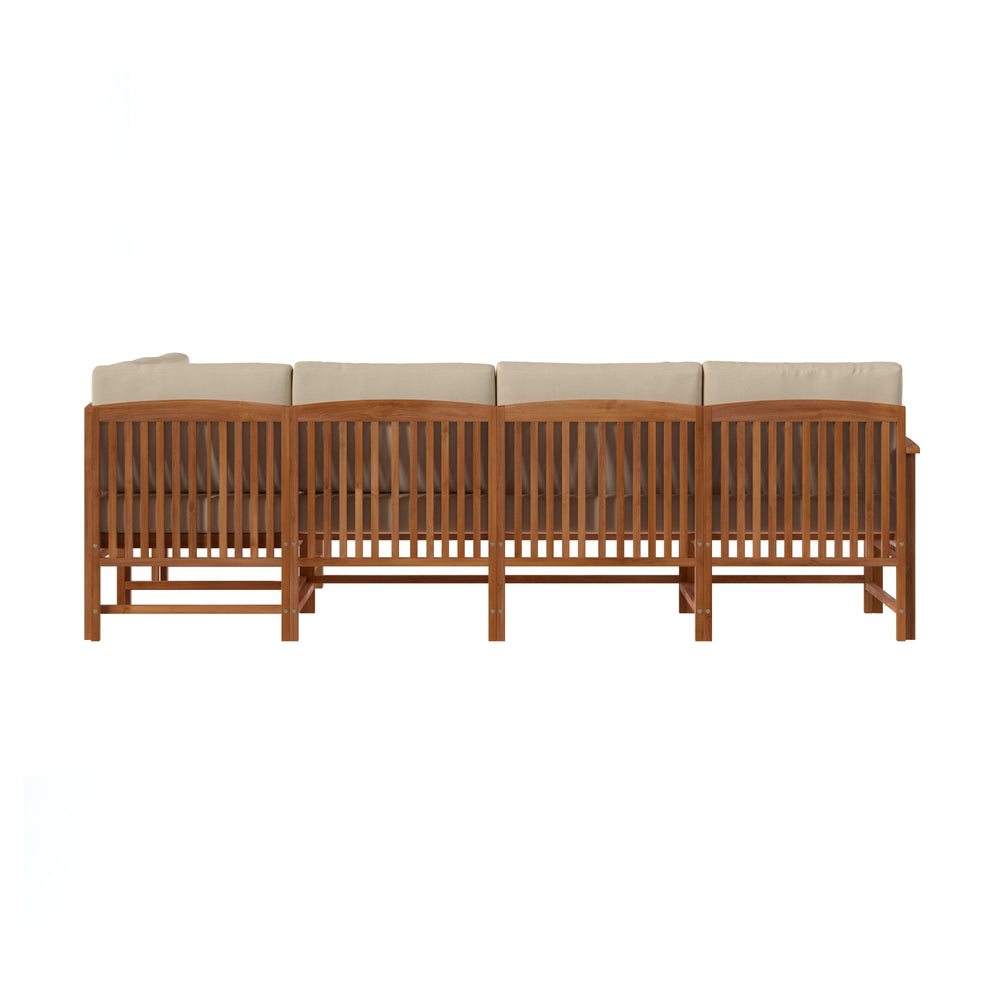 
                      
                        Midland Modern Solid Wood 5-Piece Outdoor Sectional Set
                      
                    