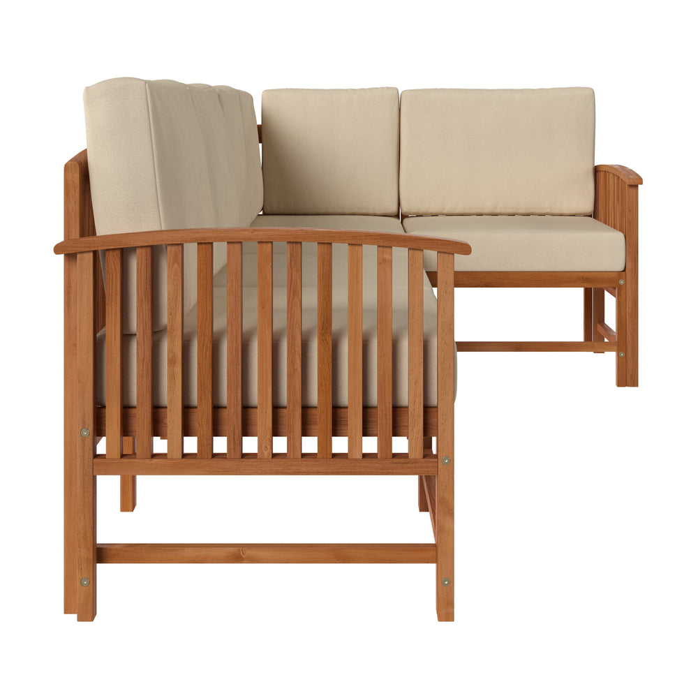 
                      
                        Midland Modern Solid Wood 5-Piece Outdoor Sectional Set
                      
                    