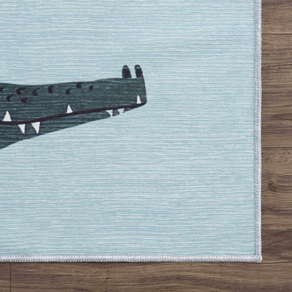 
                      
                        Petey Blue Animal Print Washable Kids Rug
                      
                    
