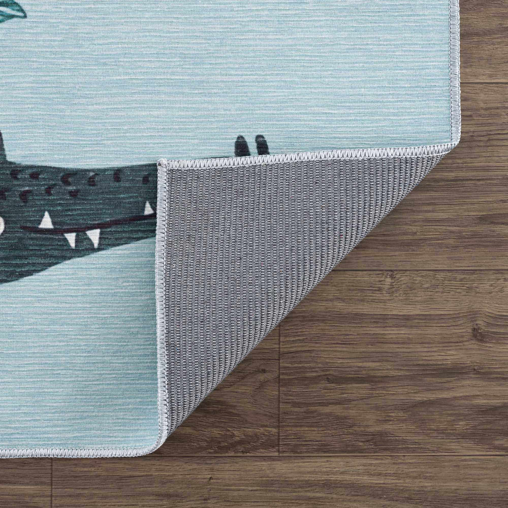 
                      
                        Petey Blue Animal Print Washable Kids Rug
                      
                    