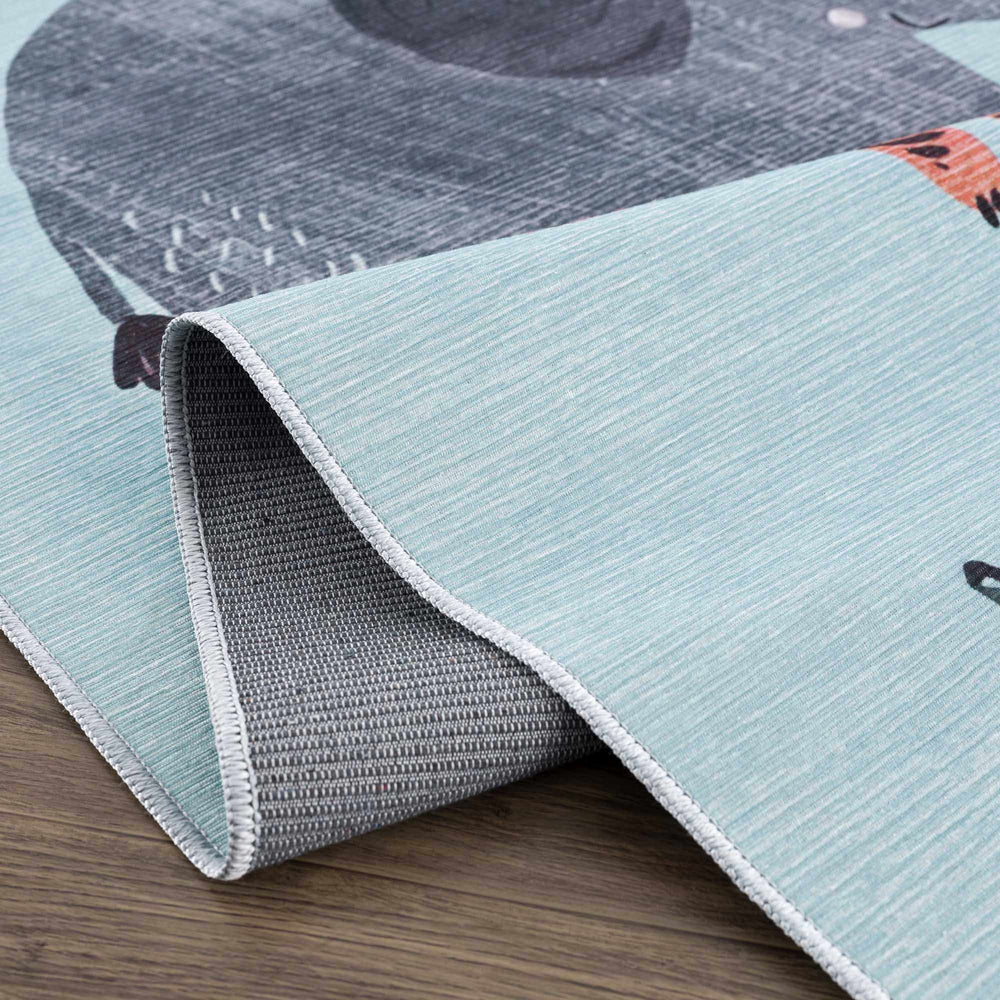 
                      
                        Petey Blue Animal Print Washable Kids Rug
                      
                    