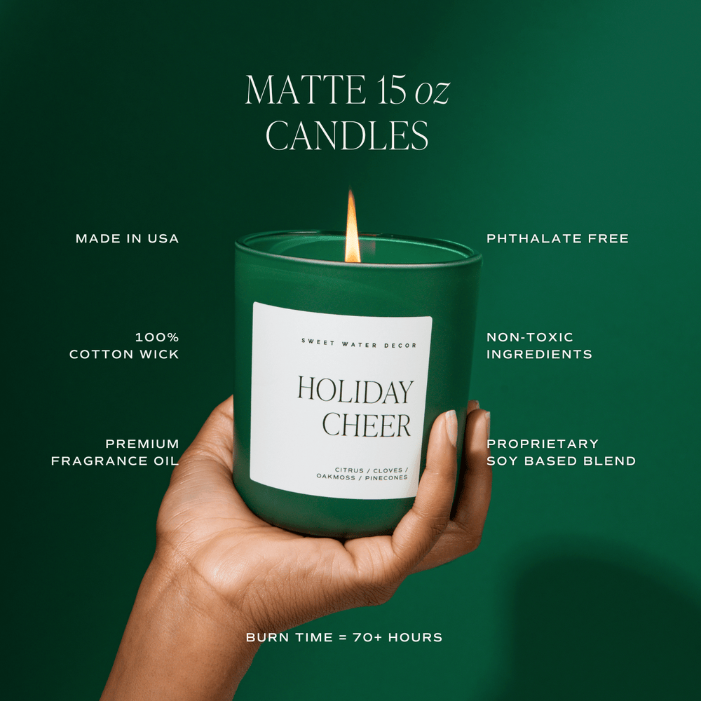 
                      
                        Snow Covered Pines Soy Candle - Green Matte Jar - 15 oz
                      
                    