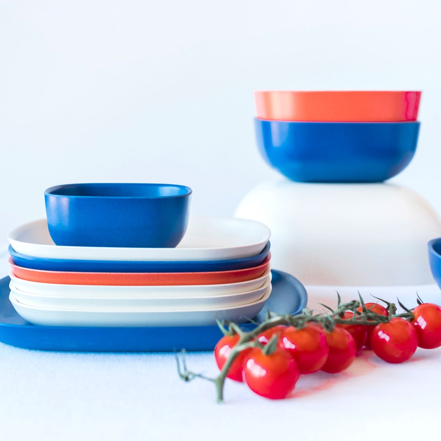 Bamboo Small Bowl - 4 Piece Set - Royal Blue