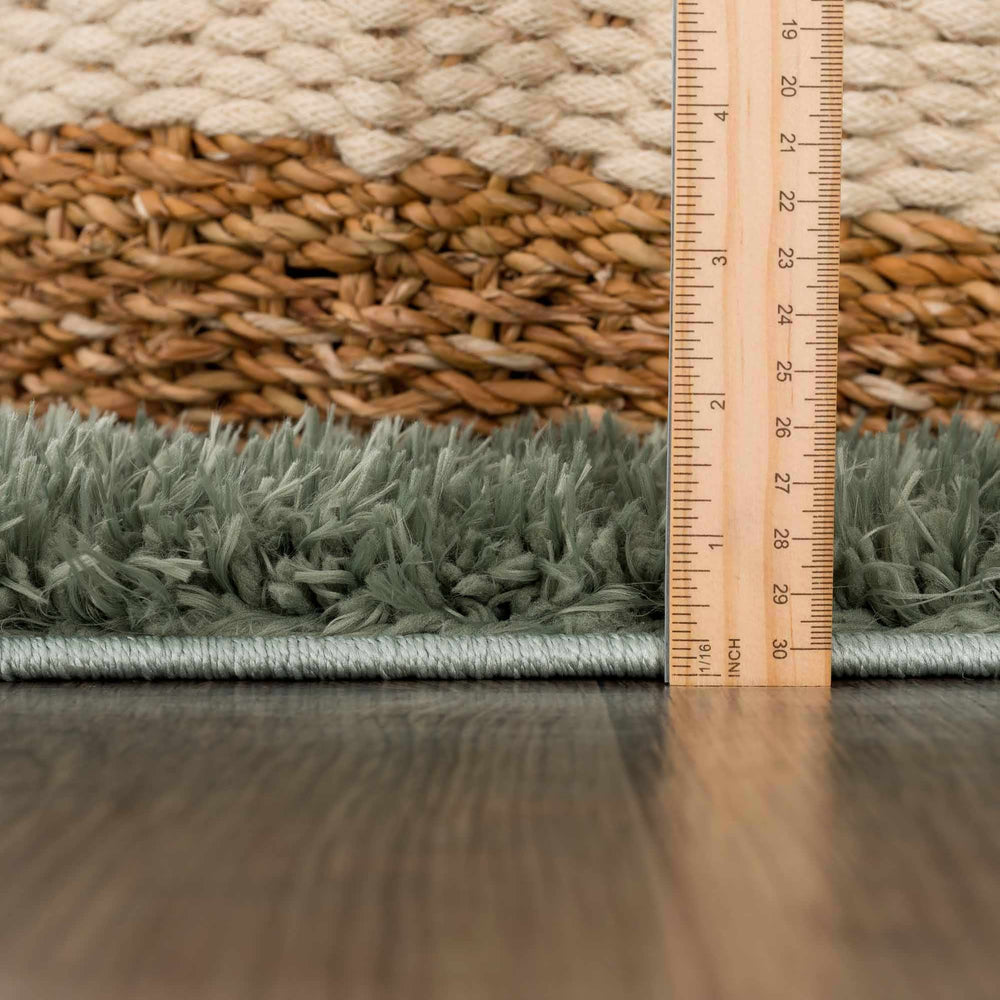 
                      
                        Faina Solid Green Washable Shag Rug
                      
                    