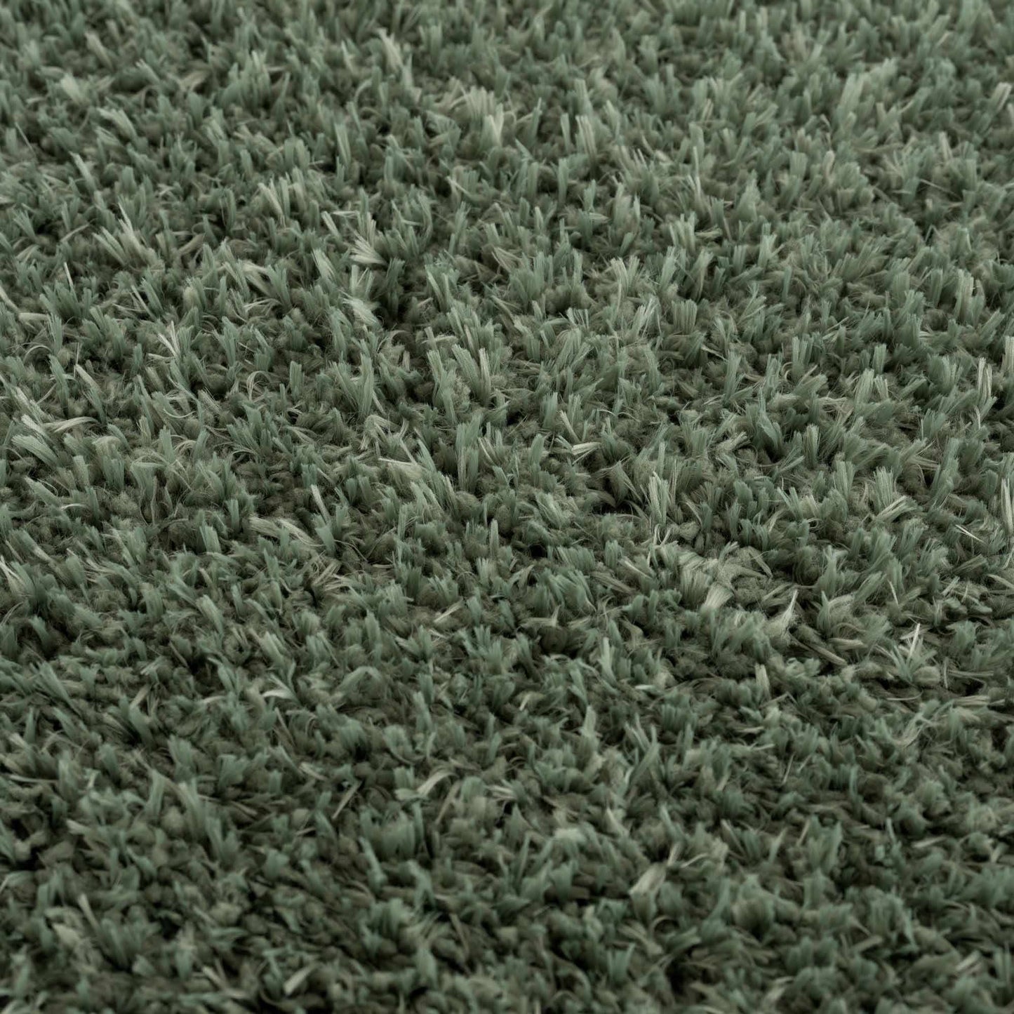 Faina Solid Green Washable Shag Rug