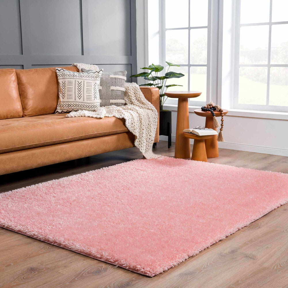 
                      
                        Faina Solid Pink Washable Shag Rug
                      
                    
