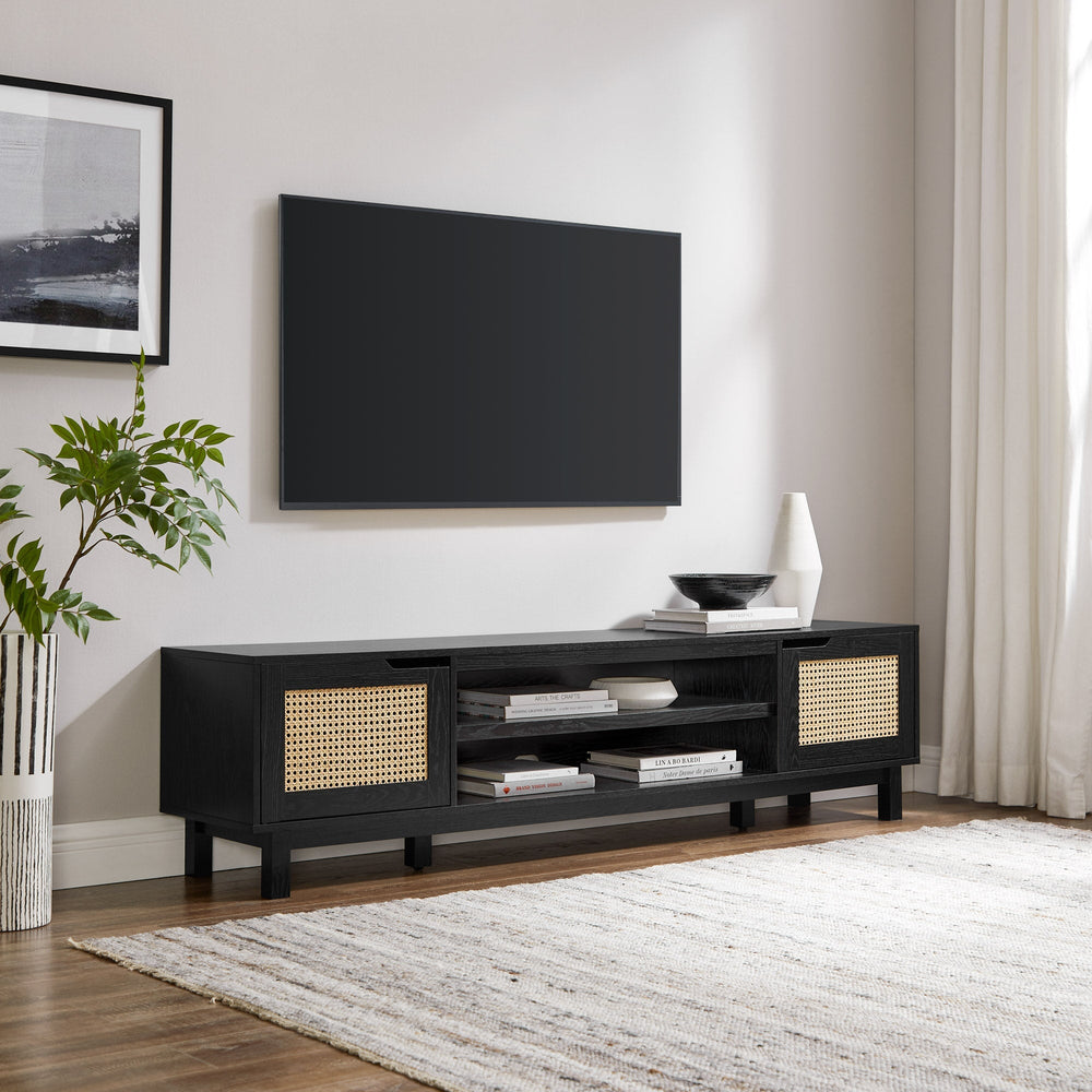 
                      
                        Hamkke Boho 2-Door Faux Rattan TV Stand
                      
                    