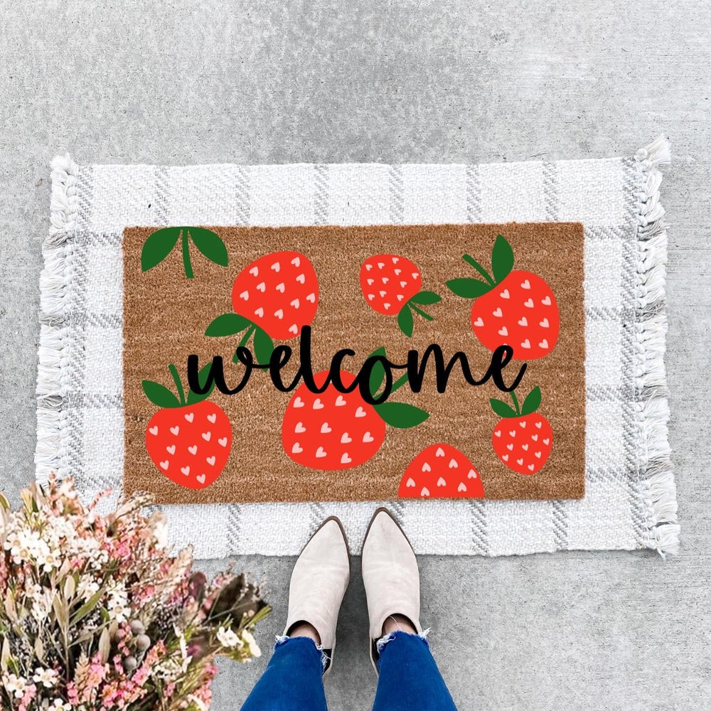 Strawberry Doormat | Welcome