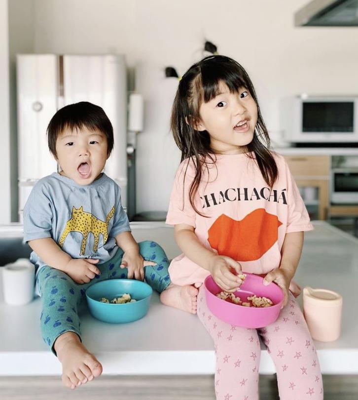 Bamboo Kids Bowl, Set of 4 - Rose
