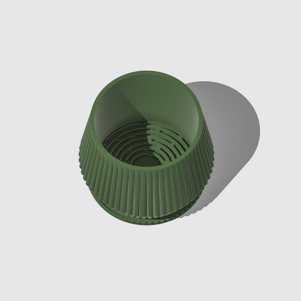 
                      
                        Stratos Ribbed Modern Plant Pot with Drainage
                      
                    