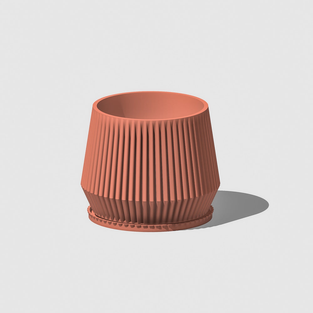 
                      
                        Stratos Ribbed Modern Plant Pot with Drainage
                      
                    