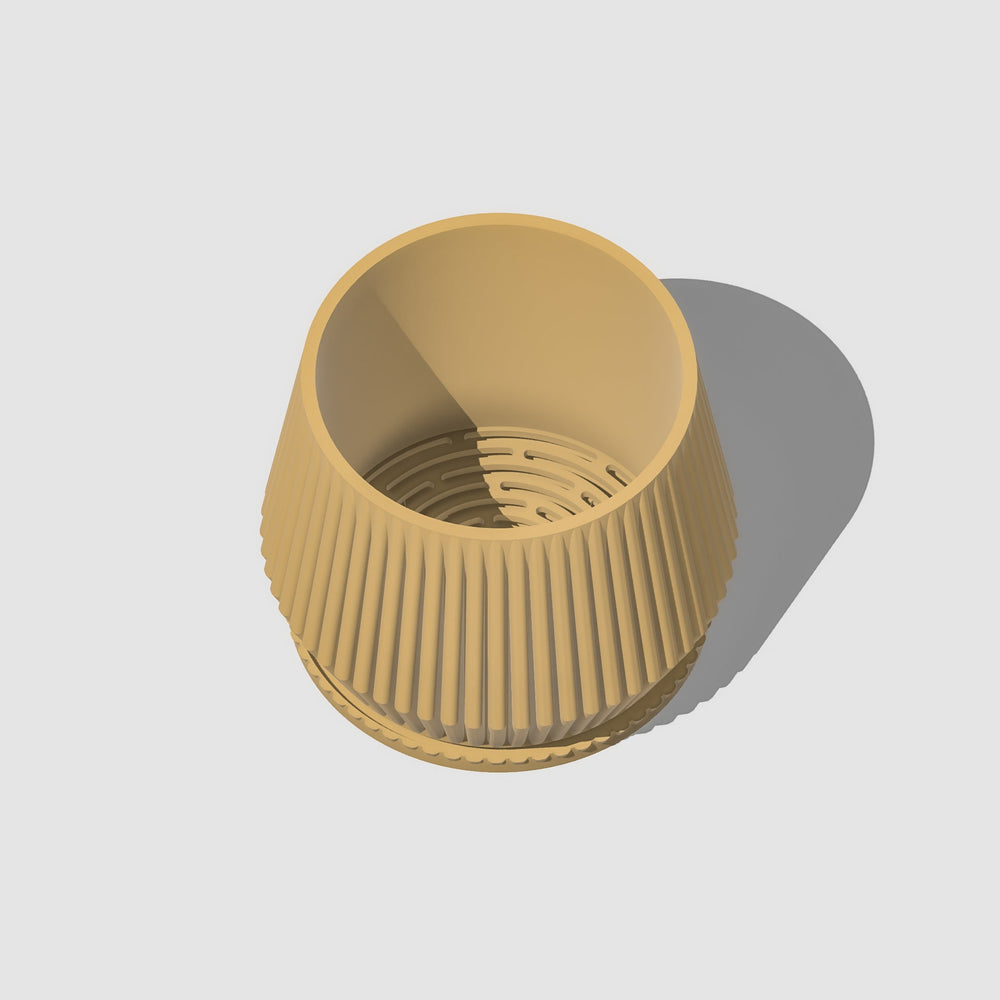 
                      
                        Stratos Ribbed Modern Plant Pot with Drainage
                      
                    