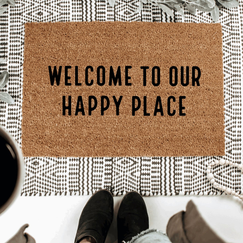 Welcome To Our Happy Place Doormat