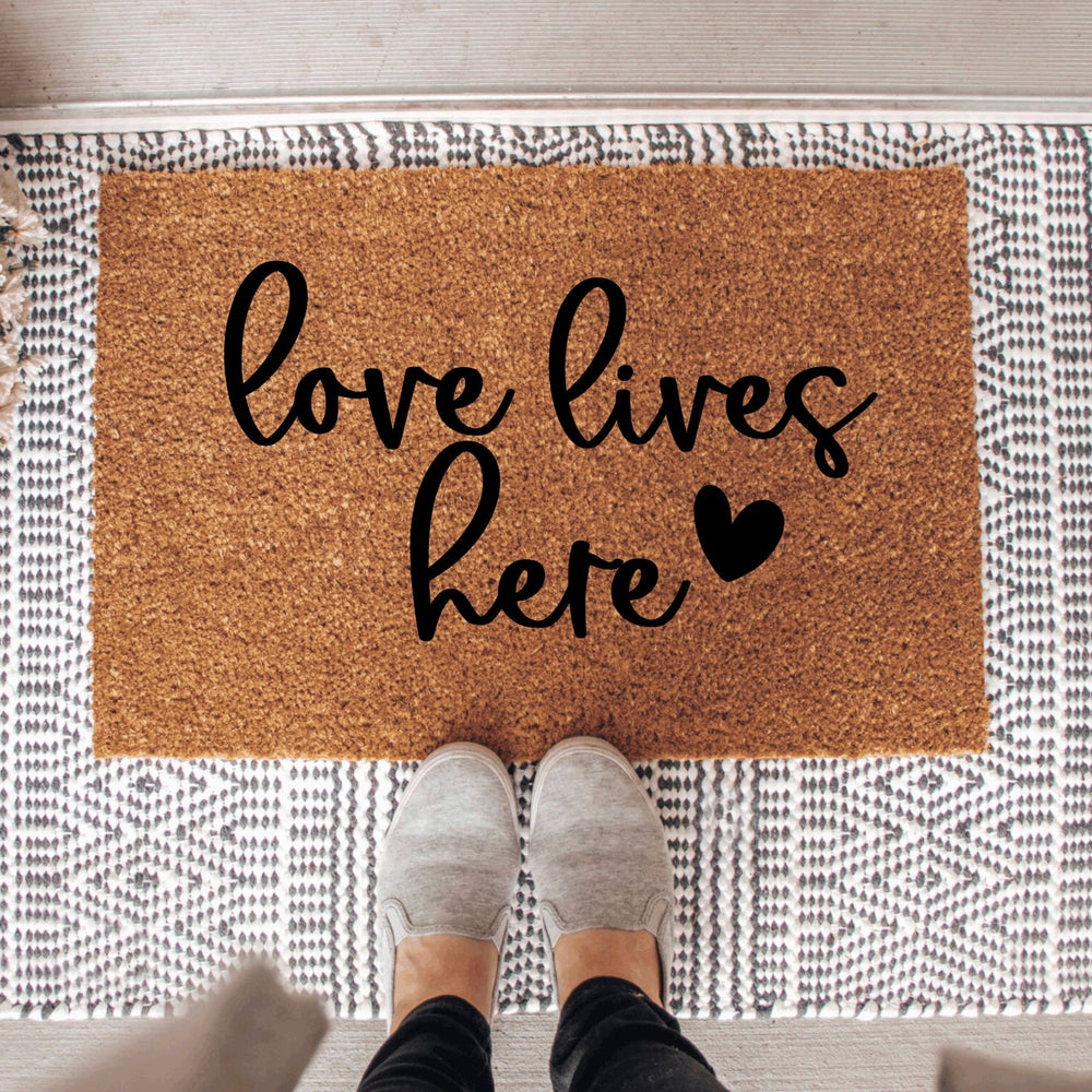 Love Lives Here Doormat