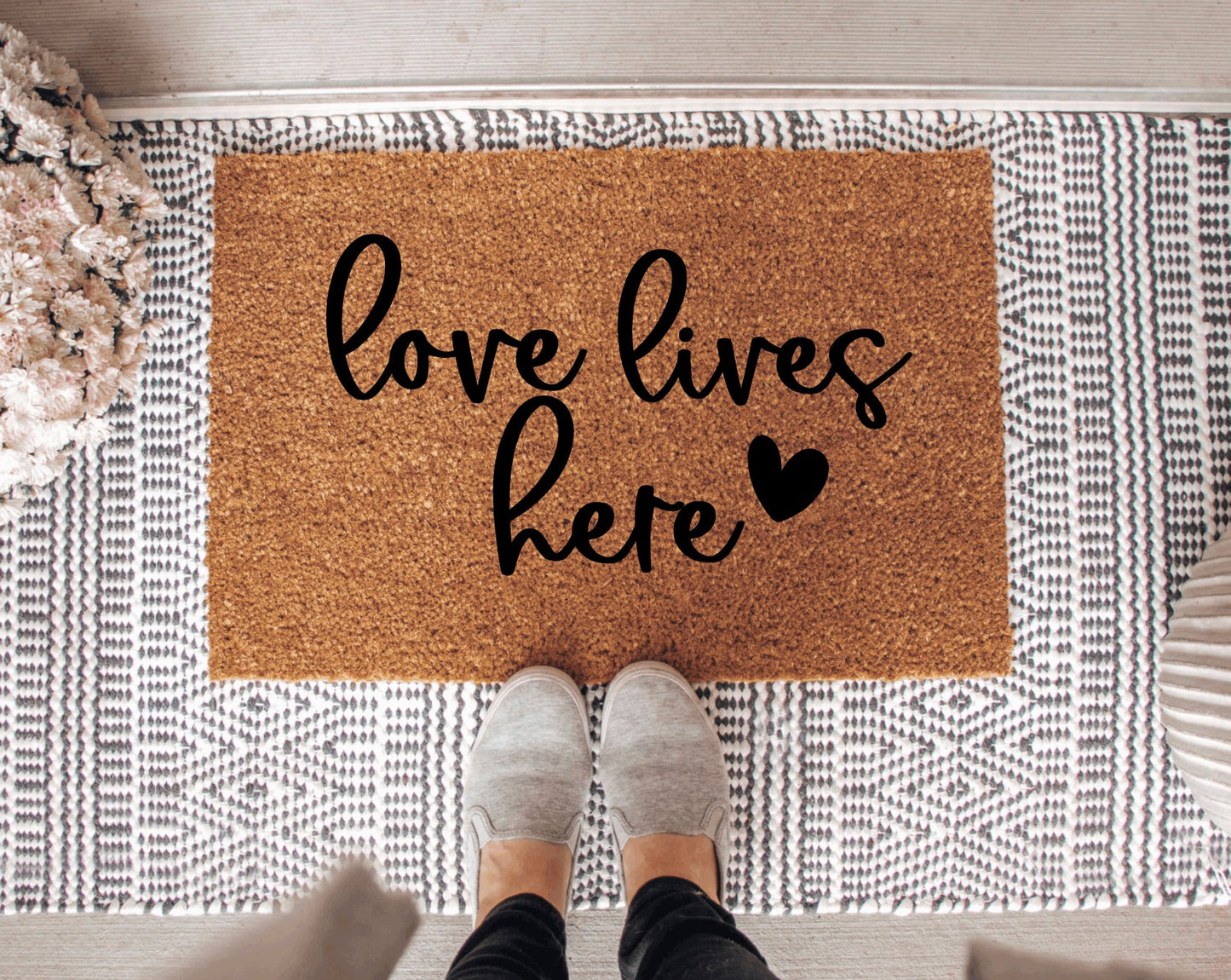 Love Lives Here Doormat