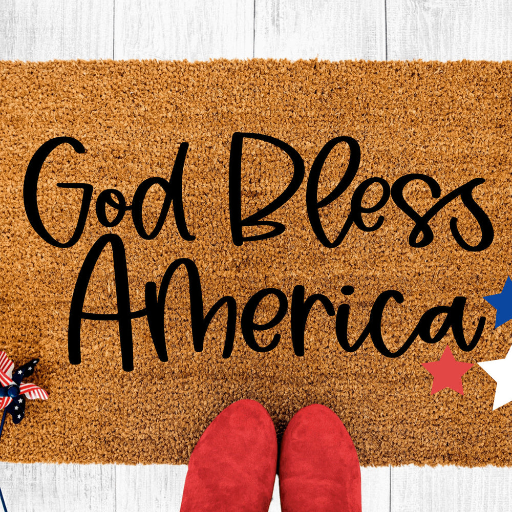 God Bless America Doormat